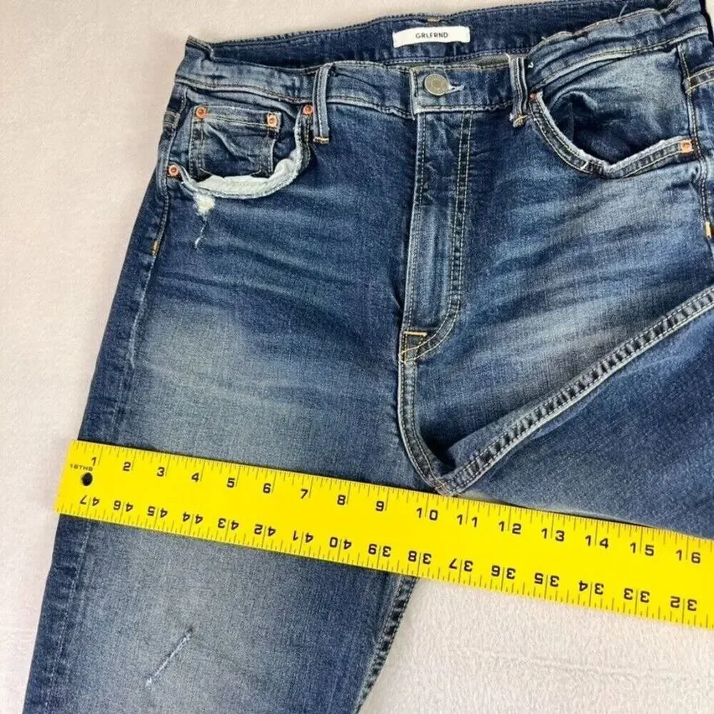 GRLFRND Jeans Women 30 Kendall Stretch High Rise Distressed Skinny Foxfire Wash
